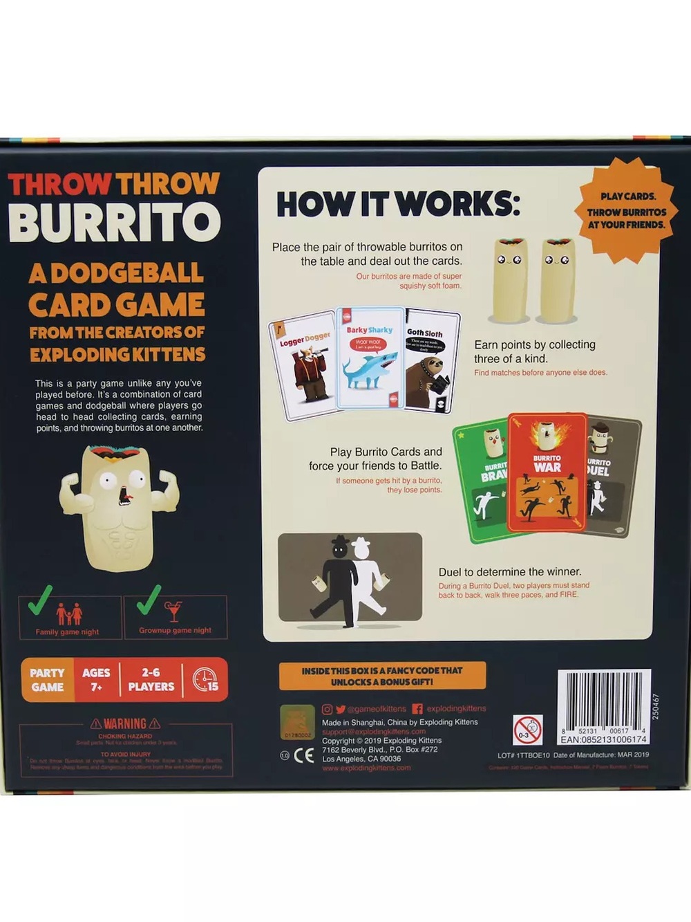 *NEW In Box* Throw Throw Burrito Party Game by Exploding Kittens - Picture 7 of 11